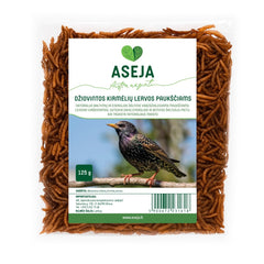 Džiovintos kirmėlių lervos paukščiams