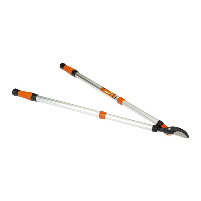 EXPERT teleskopinės šakų žirklės prasilenkiančiais ašmenimis. Super lengvos aliuminio rankenos. Guminiai amortizatoriai. Bendras ilgis 700-900 mm. Kerpa iki 40 mm šakas.