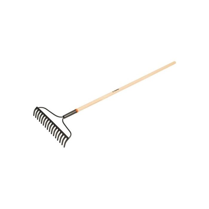 Truper dirvos grėblys su 16 plieninių dantų, medinė rankena, 137cm