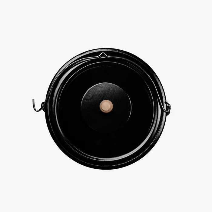 Pakabinamas emaliuotas laužo puodas, 6l