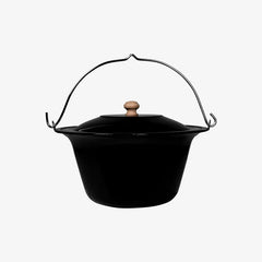 Pakabinamas emaliuotas laužo puodas, 6l