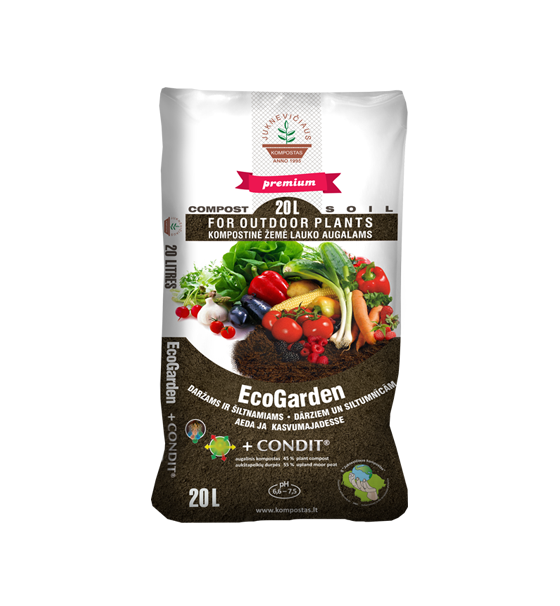 Komposto mišinys "EcoGarden" su CONDIT, 20l