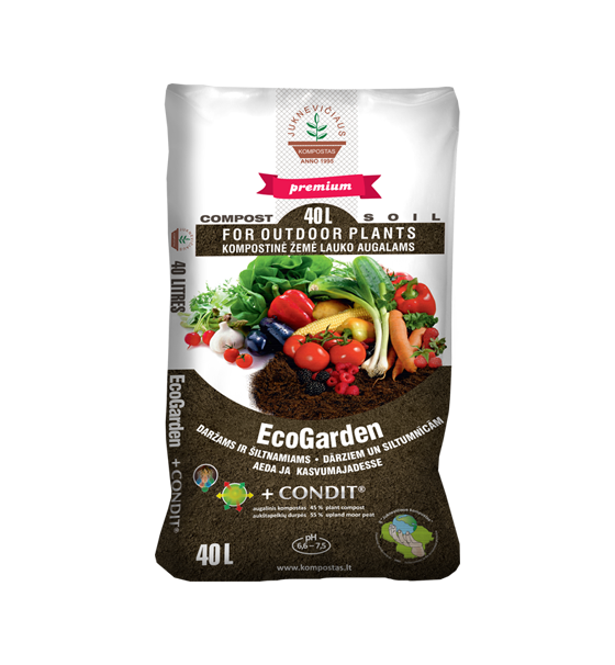 Komposto mišinys "EcoGarden" su CONDIT, 40l