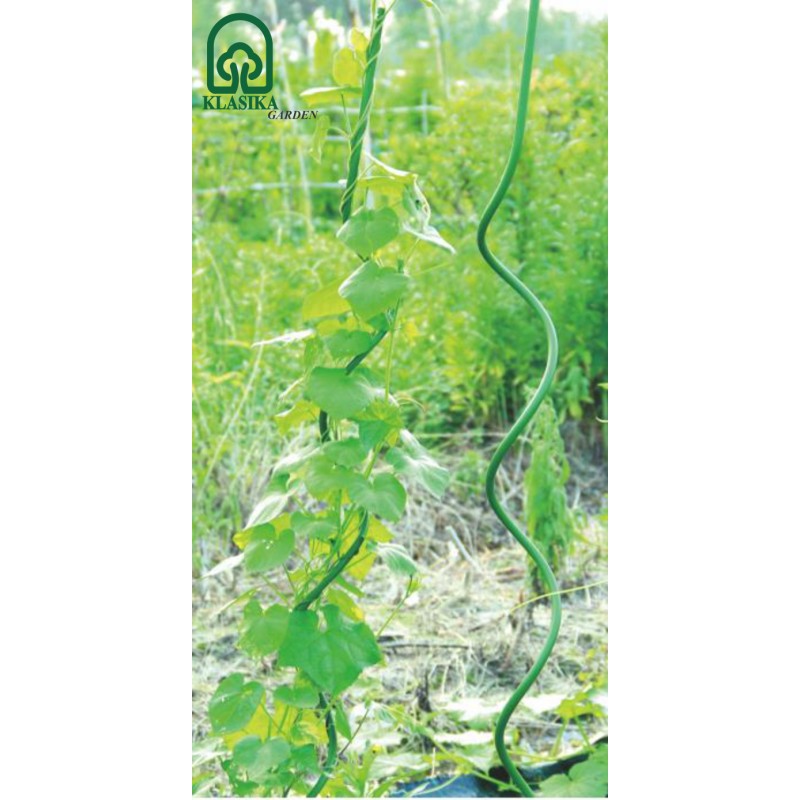 Kuoliukai augalams, spiraliniai, klasikinio tipo, metaliniai, žali 150cm