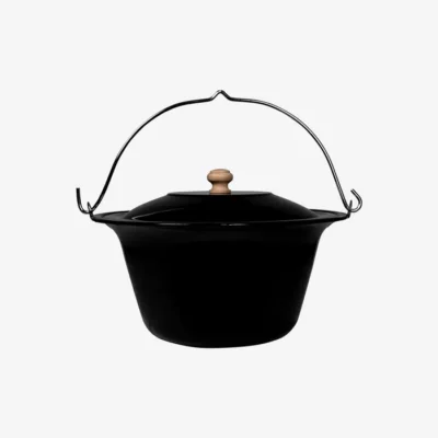 Pakabinamas emaliuotas laužo puodas, 6l